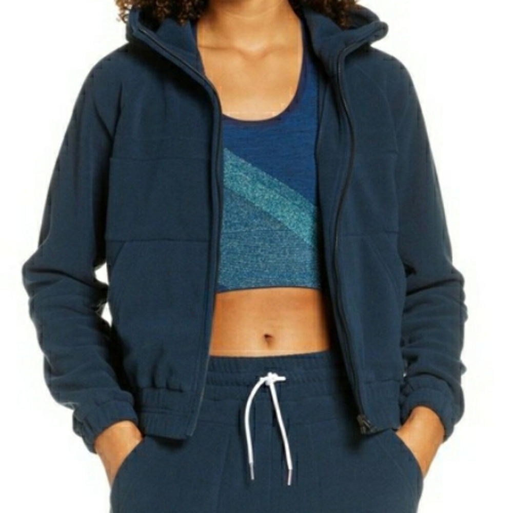 LNDR Ember Fleece Hoodie Jacket Blue SZ XS